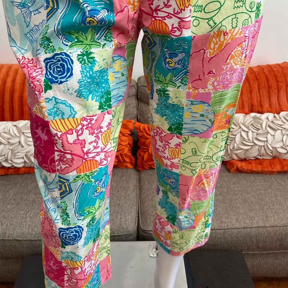 Lilly Pulitzer Party Patch Patchwork Capris - image 3